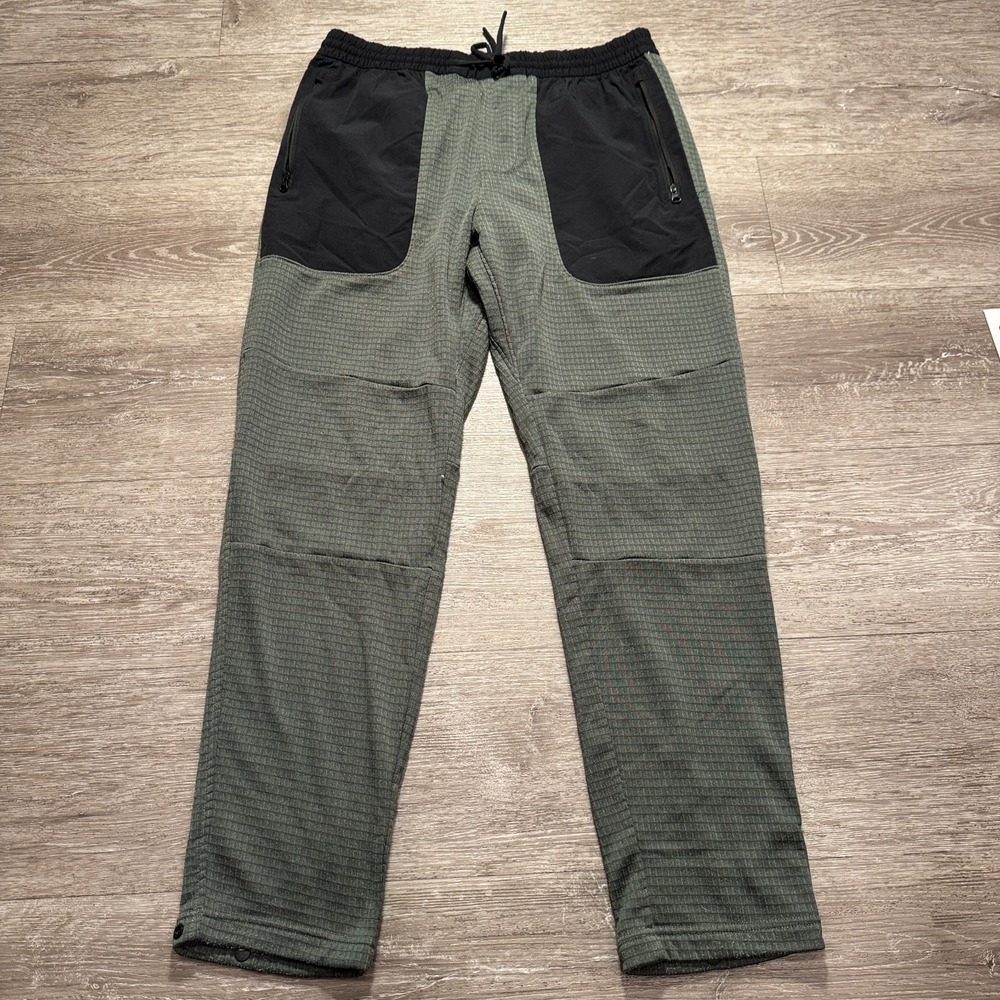 Proof Pants Mens Medium Green Black Grid Fleece Jogger Thermal Huckberry 30x29